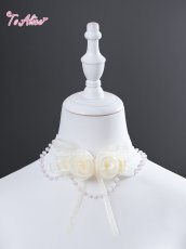 画像2: 【To Alice】LS208ホワイトローズチョーカー (2)