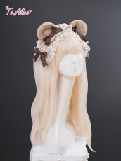 画像2: 【ToAlice】LS229 アンティークくま耳ヘッドドレス (2)