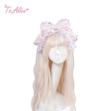 画像1: 【ToAlice】LS263 ワイヤー入りフリルリボンカチューシャ (1)