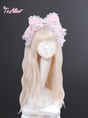 画像2: 【ToAlice】LS263 ワイヤー入りフリルリボンカチューシャ (2)