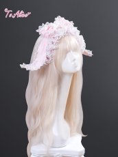 画像2: 【送料無料】LS263 ワイヤー入りフリルリボンカチューシャ《予約受付》【計5000円以上】 (2)