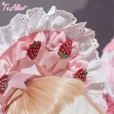 画像2: 【ToAlice】LS99 StrawberryRibbonハーフボンネット【30%OFF】 (2)
