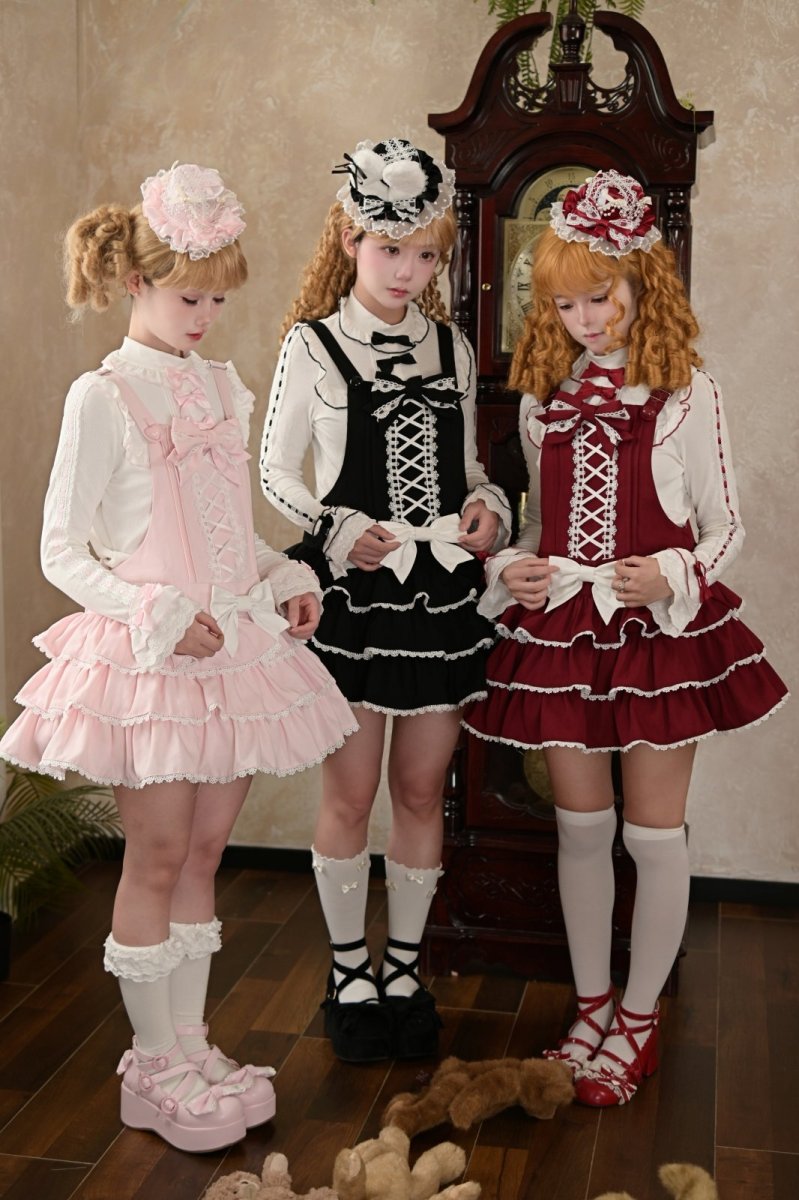 画像28: 【ToAlice】お人形さんティアードサロペットスカート (28)