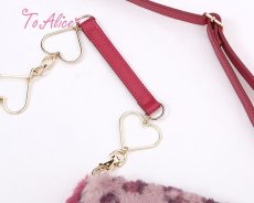 画像4: 【Last one】【ToAlice】P734ハートチェーンレオパードミニバッグ【50％OFF】 (4)