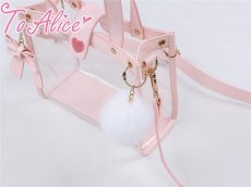 画像2: 【ToAlice】P737ラビットポーチ＆クリアラメミニ２Wayバッグ (2)