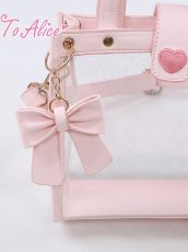 画像3: 【ToAlice】P737ラビットポーチ＆クリアラメミニ２Wayバッグ (3)