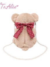 画像3: 【ToAlice】P816 StrawberryBearぬいぐるみショルダーバッグ (3)