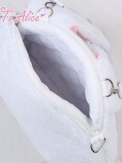 画像7: 【Last one】【ToAlice】P834ゆめかわうさぎフェイス２Wayバッグ (7)