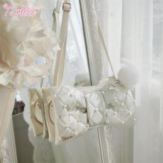 画像9: 【To Alice】P870ぷっくりパールキルティングビッグリボンバッグ (9)