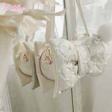 画像10: 【To Alice】P870ぷっくりパールキルティングビッグリボンバッグ (10)