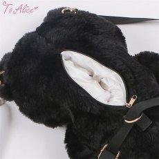 画像2: 【ToAlice】P896スケルトンキャットぬいぐるみバッグ【30%OFF】 (2)