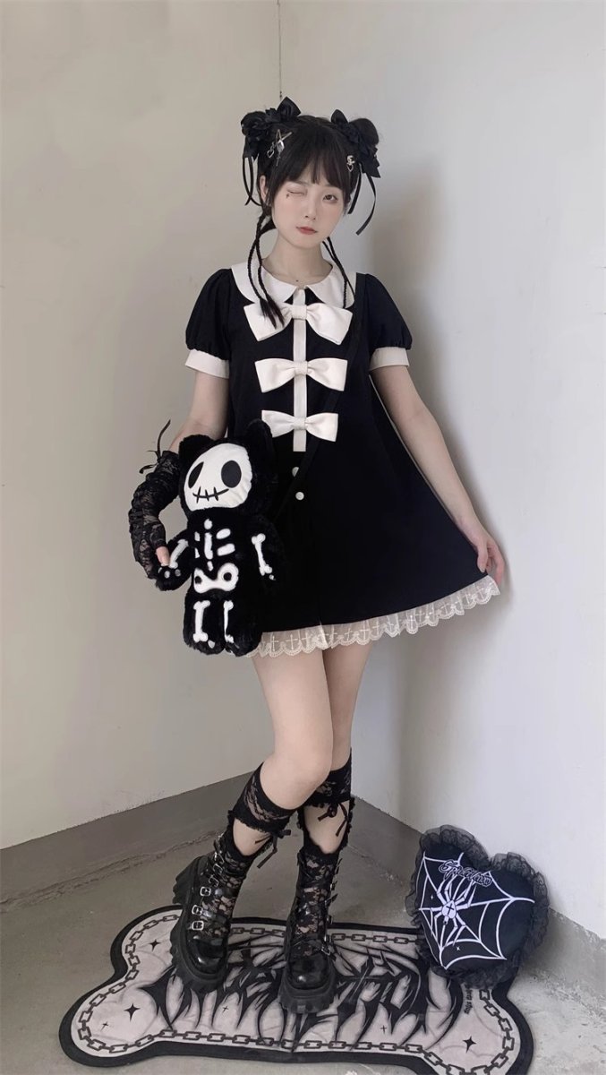 画像7: 【Last one】【ToAlice】F896スケルトンキャットぬいぐるみバッグ (7)