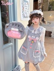 画像2: 【送料無料】P962オリジナルネコちゃん2Wayフェイスバッグ《予約受付》 (2)