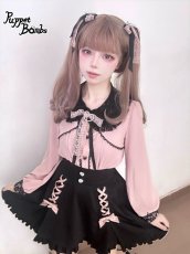 画像5: 【Puppet Bombs】Q10 レースアップハイウエストスカート【50%OFF】 (5)