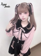 画像4: 【Puppet Bombs】Q10 レースアップハイウエストスカート【50%OFF】 (4)