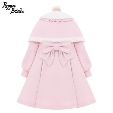 画像3: 【PuppetBombs】Q103 ケープ付きスカラップリボンコート (3)