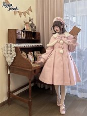 画像9: 【PuppetBombs】Q103 ケープ付きスカラップリボンコート (9)