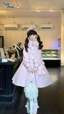 画像47: 【PuppetBombs】Q103 ケープ付きスカラップリボンコート (47)