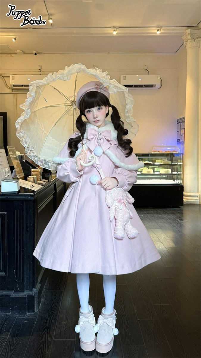 画像43: 【PuppetBombs】Q103 ケープ付きスカラップリボンコート (43)