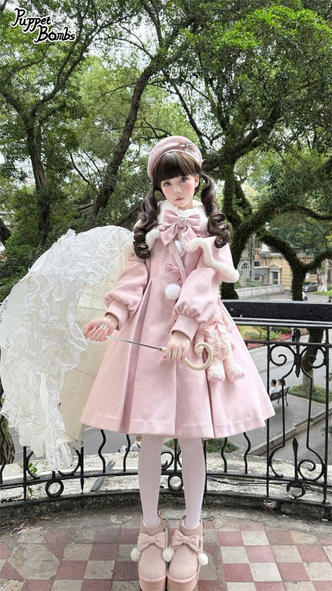 画像39: 【PuppetBombs】Q103 ケープ付きスカラップリボンコート (39)