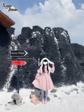 画像35: 【PuppetBombs】Q103 ケープ付きスカラップリボンコート (35)