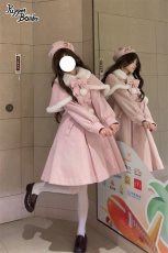 画像28: 【PuppetBombs】Q103 ケープ付きスカラップリボンコート (28)