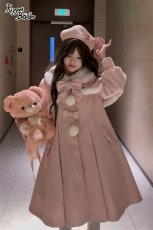 画像32: 【PuppetBombs】Q103 ケープ付きスカラップリボンコート (32)