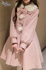 画像30: 【PuppetBombs】Q103 ケープ付きスカラップリボンコート (30)