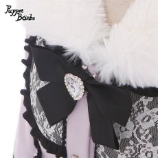 画像3: 【PuppetBombs】Q106 ハートレース＆ティペット付きコート (3)