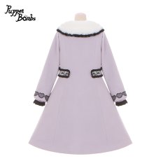 画像2: 【PuppetBombs】Q106 ハートレース＆ティペット付きコート (2)