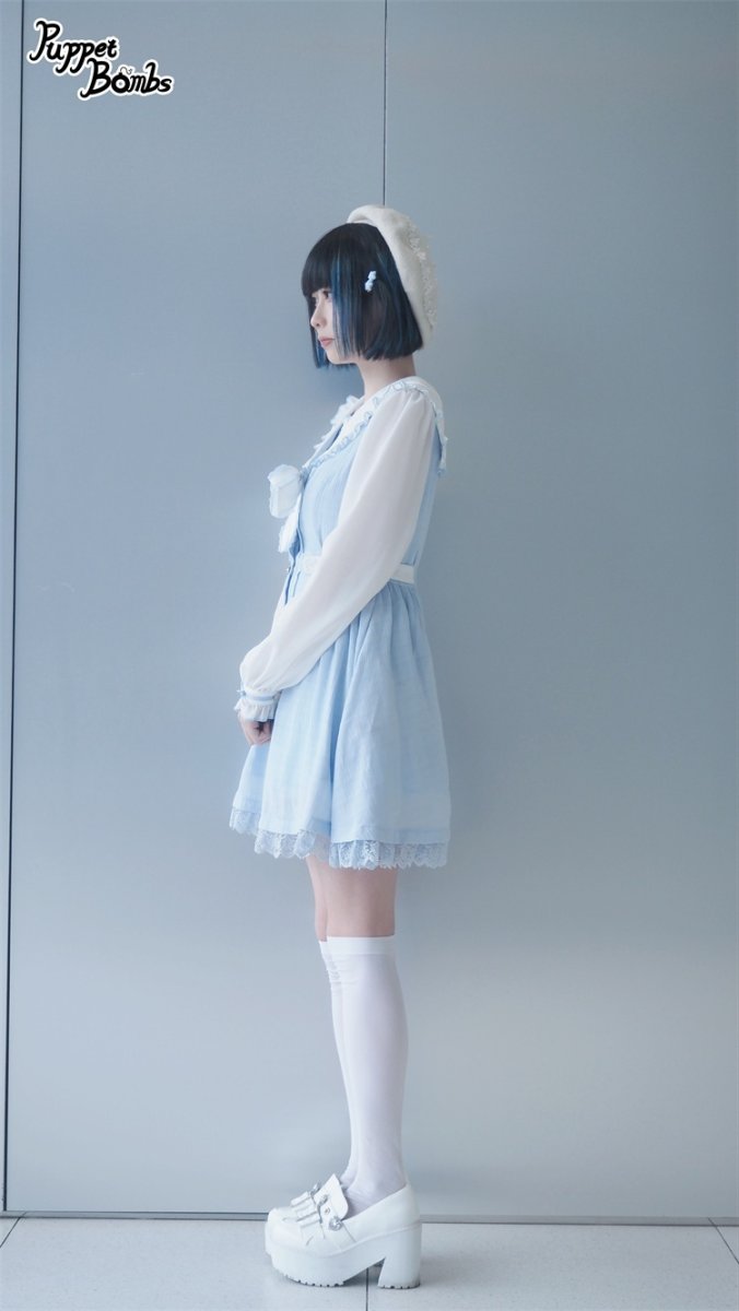 画像11: 【Last one】【Puppet Bombs】Q111 チェック切り替えセーラーワンピース【30％OFF】 (11)