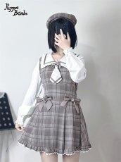 画像16: 【Last one】【PuppetBombs】Q112 探偵チェックワンピースセット (16)