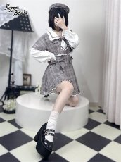 画像29: 【Last one】【PuppetBombs】Q112 探偵チェックワンピースセット (29)