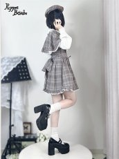 画像28: 【Last one】【PuppetBombs】Q112 探偵チェックワンピースセット (28)