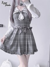 画像35: 【Last one】【PuppetBombs】Q112 探偵チェックワンピースセット (35)