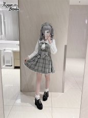 画像40: 【Last one】【PuppetBombs】Q112 探偵チェックワンピースセット (40)