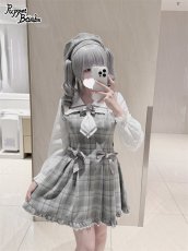 画像39: 【Last one】【PuppetBombs】Q112 探偵チェックワンピースセット (39)