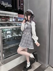 画像12: 【Last one】【PuppetBombs】Q112 探偵チェックワンピースセット (12)