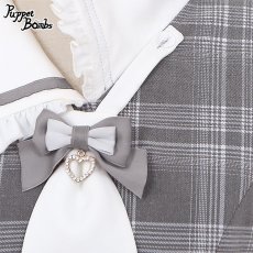 画像4: 【Last one】【PuppetBombs】Q112 探偵チェックワンピースセット (4)