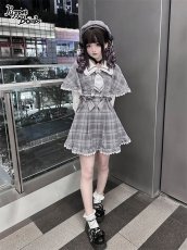 画像7: 【Last one】【PuppetBombs】Q112 探偵チェックワンピースセット (7)