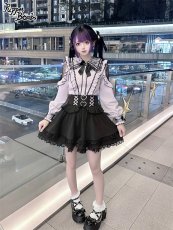 画像7: 【PuppetBombs】Q119 レース切り替えフリルブラウス (7)