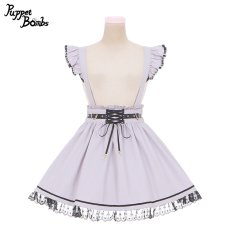 画像1: 【Puppet Bombs】Q125 肩フリルサス付きベルトデザインスカート【30%OFF】 (1)