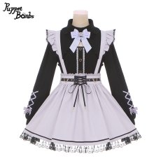 画像2: 【Puppet Bombs】Q125 肩フリルサス付きベルトデザインスカート【30%OFF】 (2)