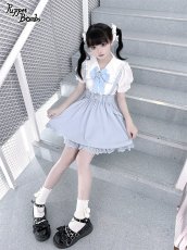 画像8: 【Puppet Bombs】Q128 ハートレースビジューリボンブローチ付きブラウス (8)