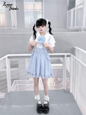 画像11: 【Puppet Bombs】Q128 ハートレースビジューリボンブローチ付きブラウス (11)