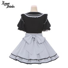 画像3: 【PuppetBombs】Q132 ビジューリボンハートポケットスカート【30%OFF】 (3)