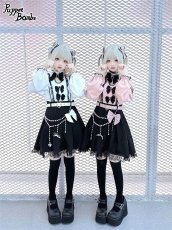 画像14: 【PuppetBombs】Q133 オフショルリボンドッキングワンピースセット【30%OFF】【期間限定】 (14)