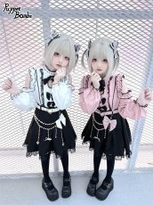 画像12: 【PuppetBombs】Q133 オフショルリボンドッキングワンピースセット【30%OFF】【期間限定】 (12)