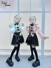 画像13: 【PuppetBombs】Q133 オフショルリボンドッキングワンピースセット【30%OFF】【期間限定】 (13)