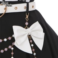 画像5: 【PuppetBombs】Q133 オフショルリボンドッキングワンピースセット【30%OFF】【期間限定】 (5)